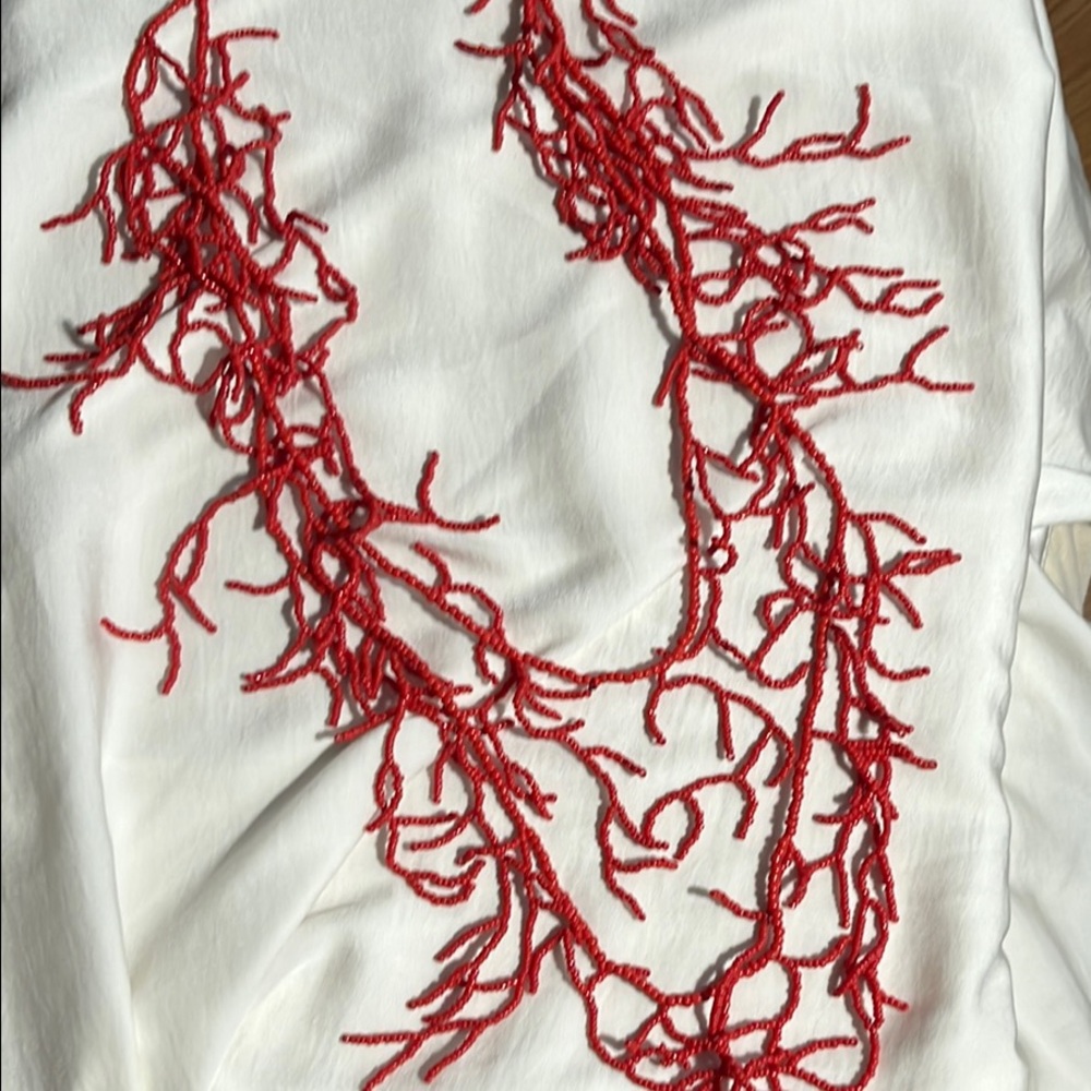 Red Coral-Inspired Statement Necklace